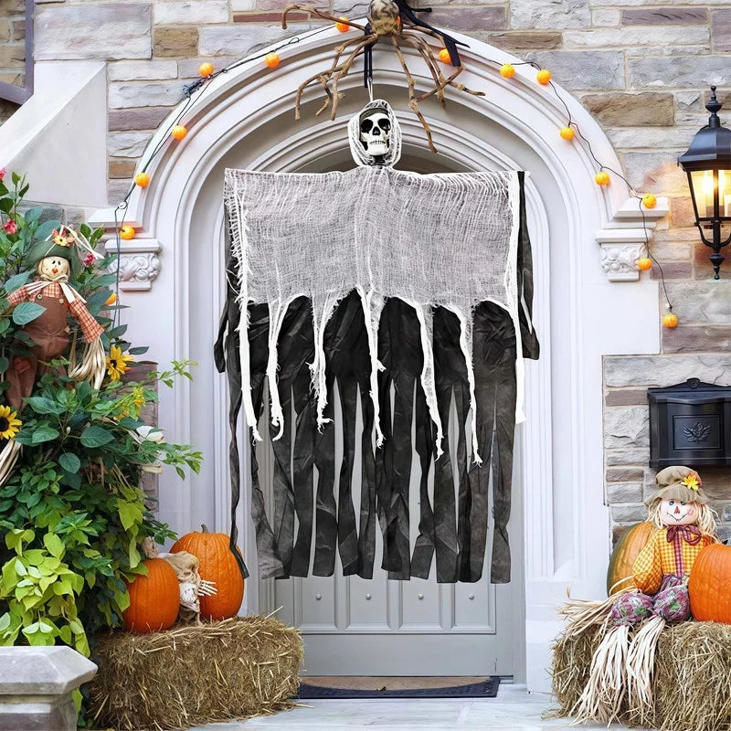 Poseable Pirate Skeleton Hanging Decorations - Life Size Halloween Décor 3 Pack
