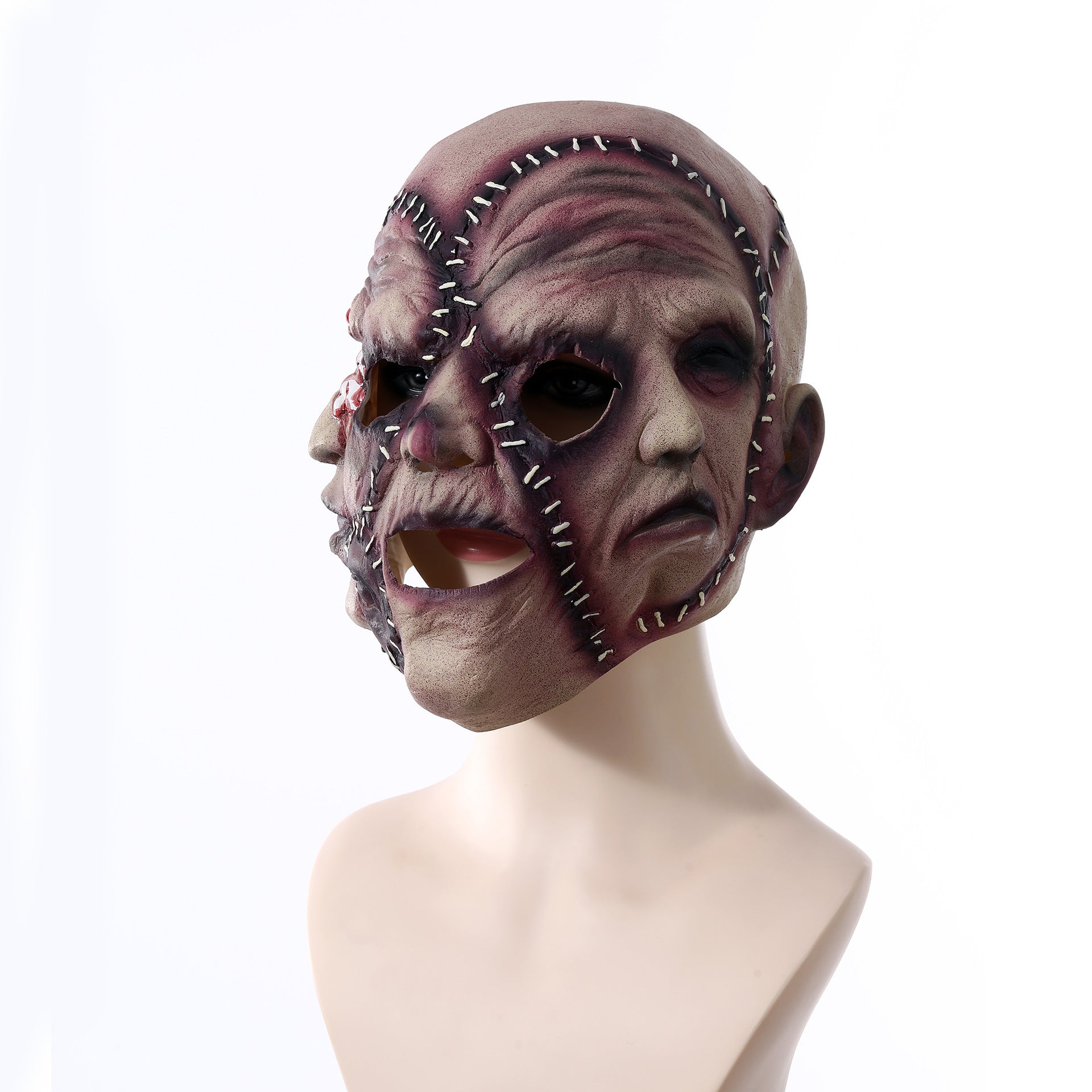 Halloween Three-Sided Grimace Horror Mask Cosplay Mask Party Scary Mask Prop
