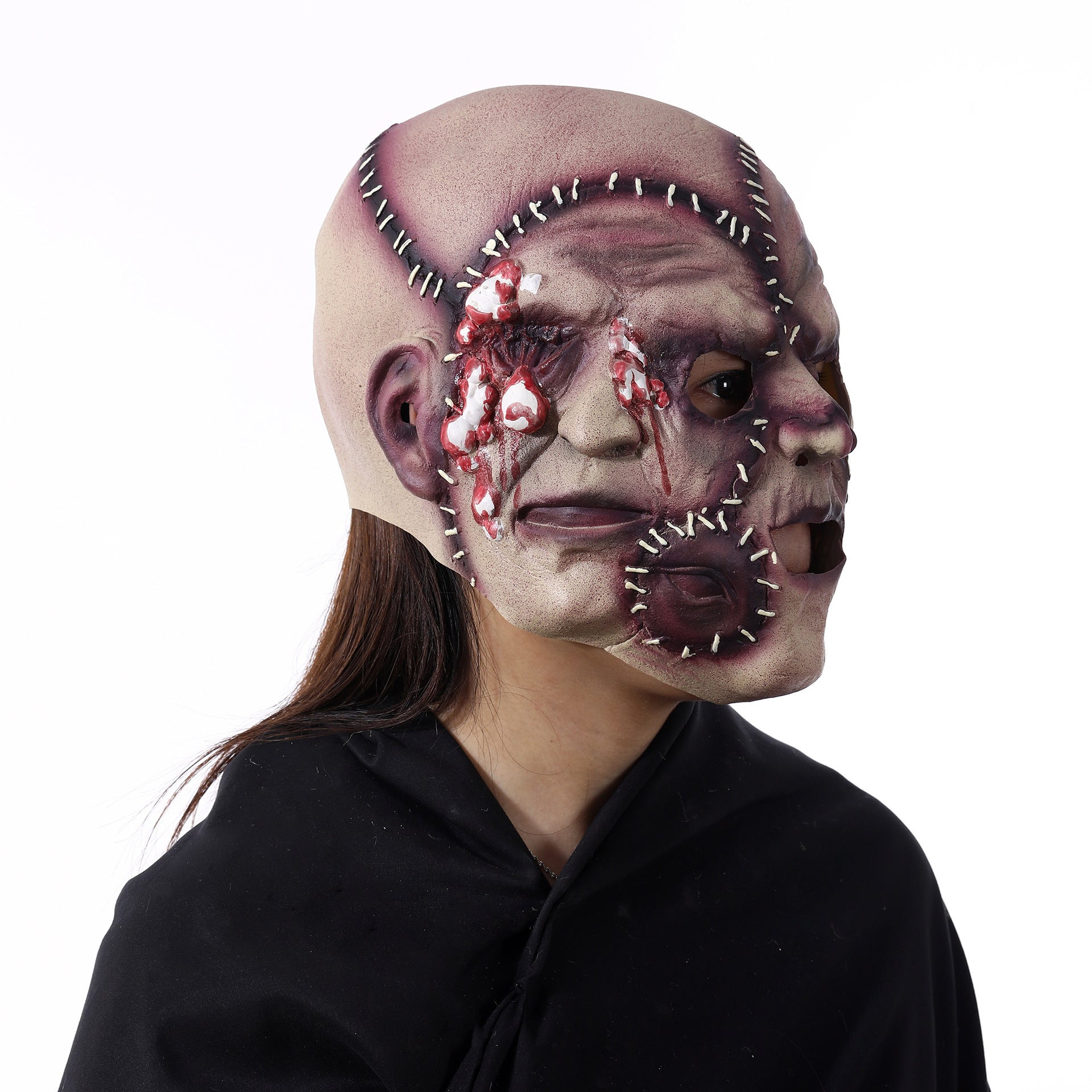 Halloween Three-Sided Grimace Horror Mask Cosplay Mask Party Scary Mask Prop