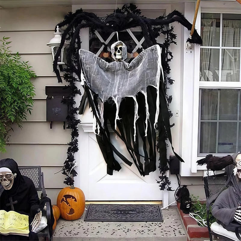 Poseable Pirate Skeleton Hanging Decorations - Life Size Halloween Décor 3 Pack