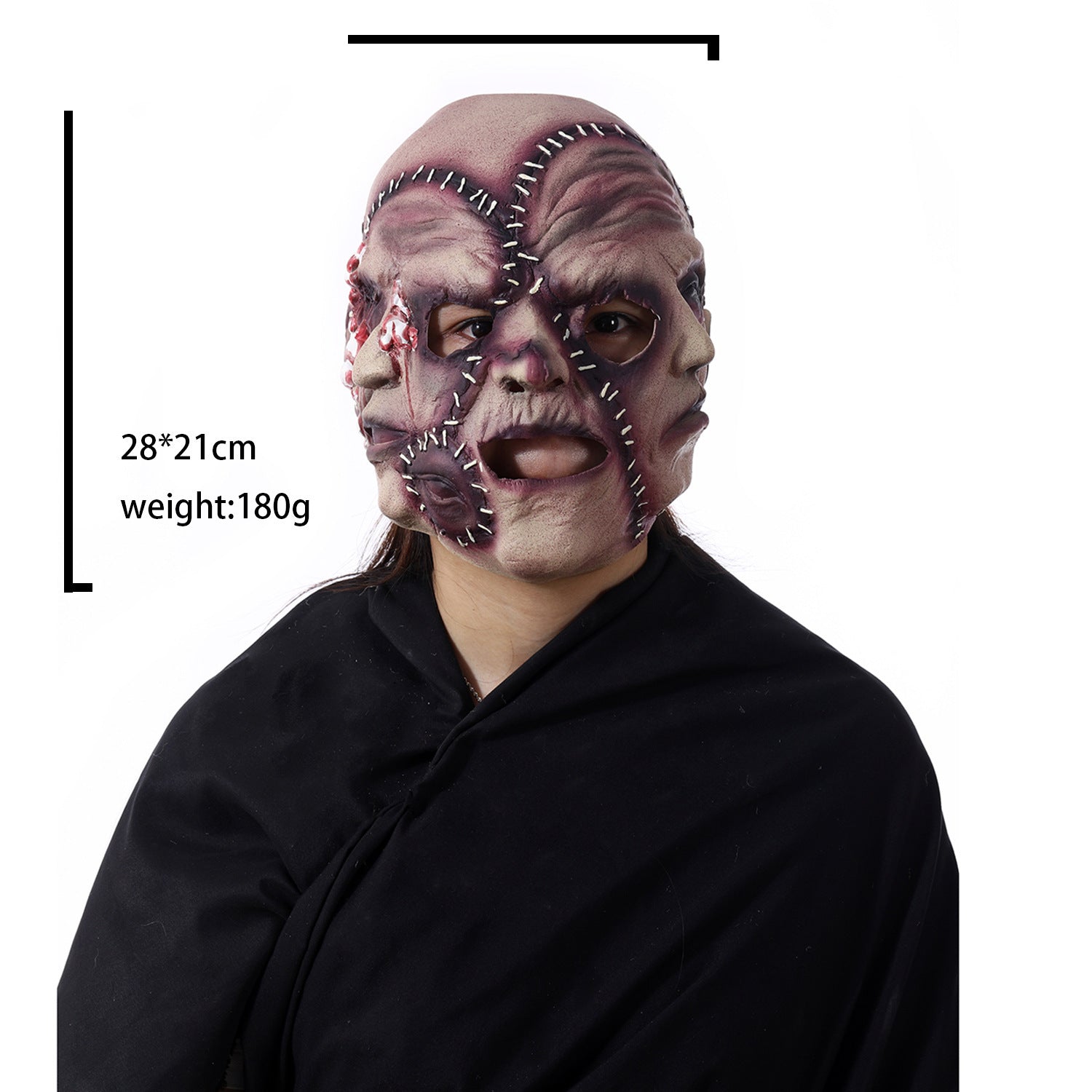 Halloween Three-Sided Grimace Horror Mask Cosplay Mask Party Scary Mask Prop