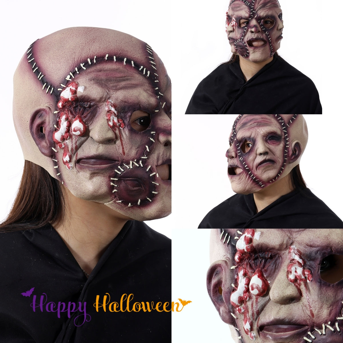 Halloween Three-Sided Grimace Horror Mask Cosplay Mask Party Scary Mask Prop
