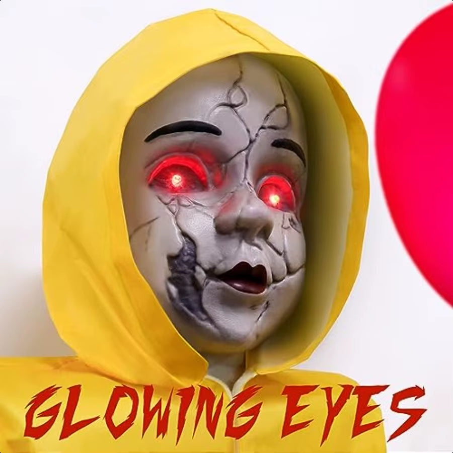 Halloween Decorations Outdoor 4 Ft Life Size Animatronics Prop with Glowing Balloon Soundactivated Sensor Scary Decor for Home